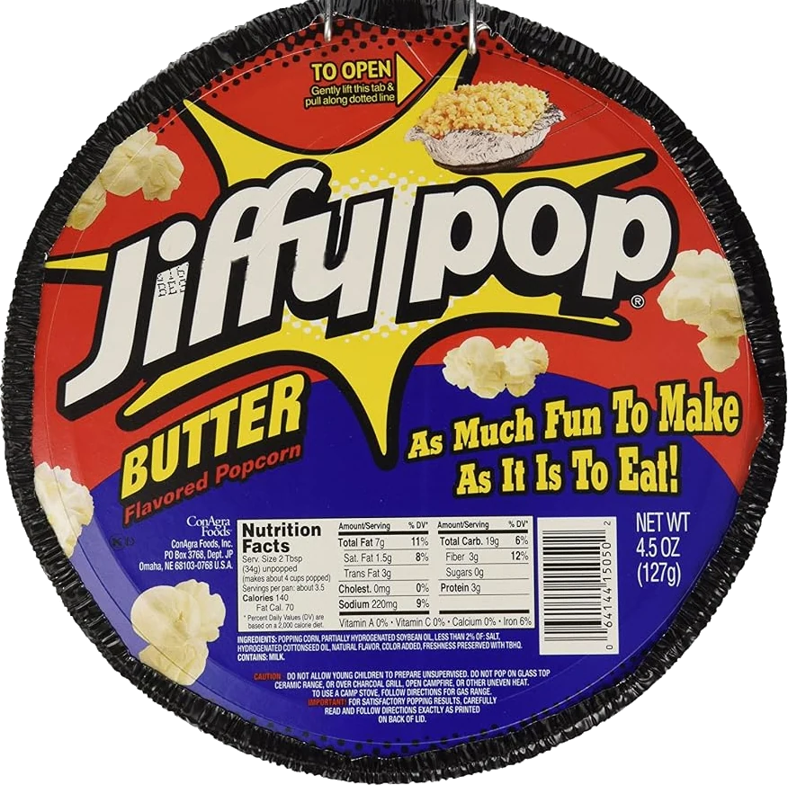 Jiffy Pop Butter Flavored Popcorn, Single Pan